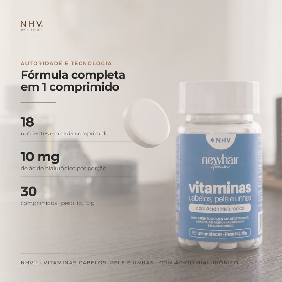 A fórmula completa em um comprimido